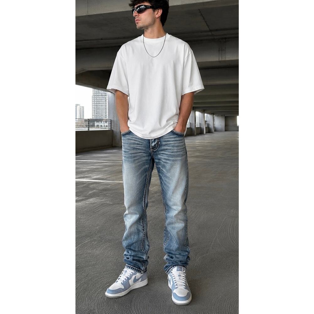 True Religion Rocco Super T Skinny Jeans Men’s 29 Y2K Stacked Denim Streetwear